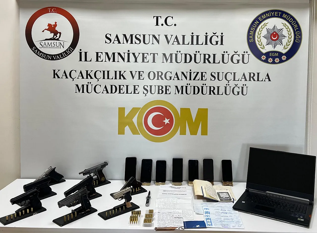 Samsun merkezli tefecilik ve silah ticareti operasyonunda 19 gözaltı