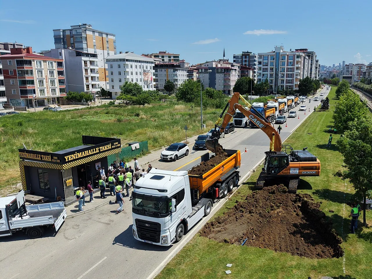 Samsun'da İsmet İnönü Bulvarı'nda ulaşım hamlesi