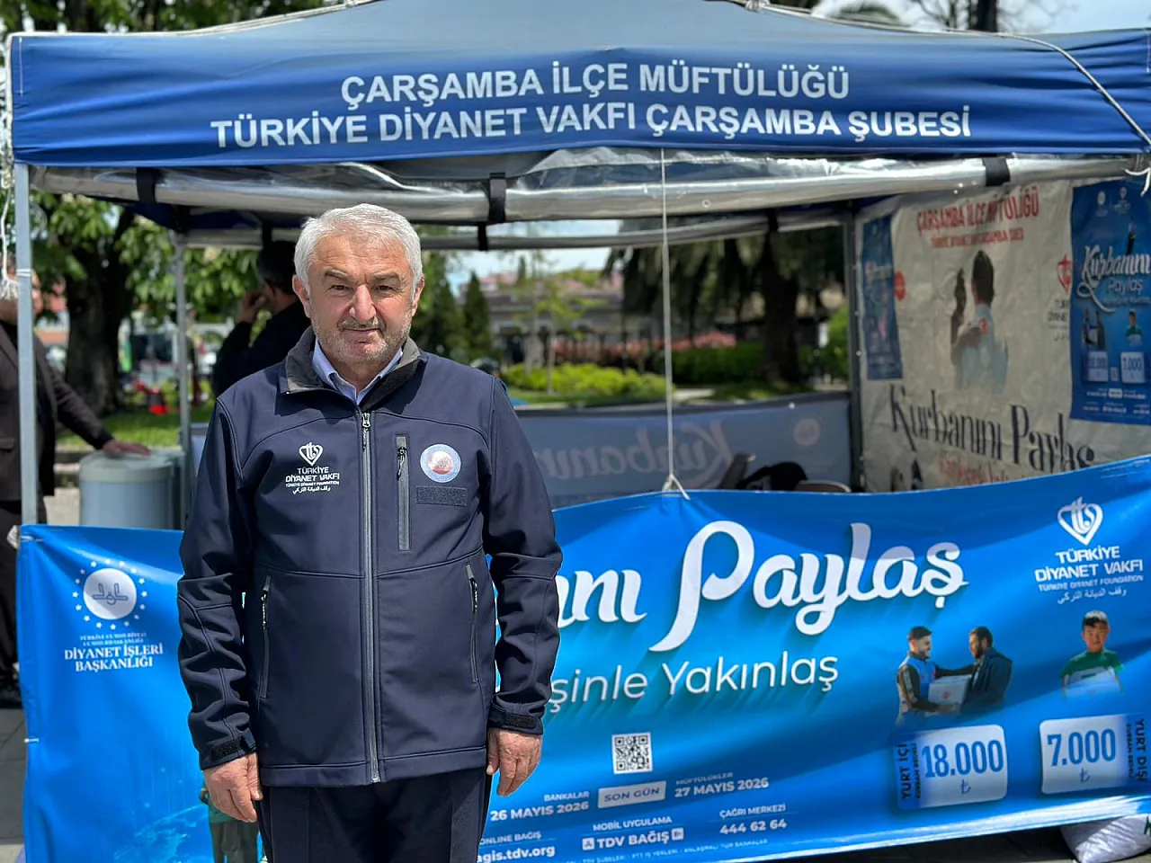 Çarşamba'da vekaletle kurban bağış standı açıldı