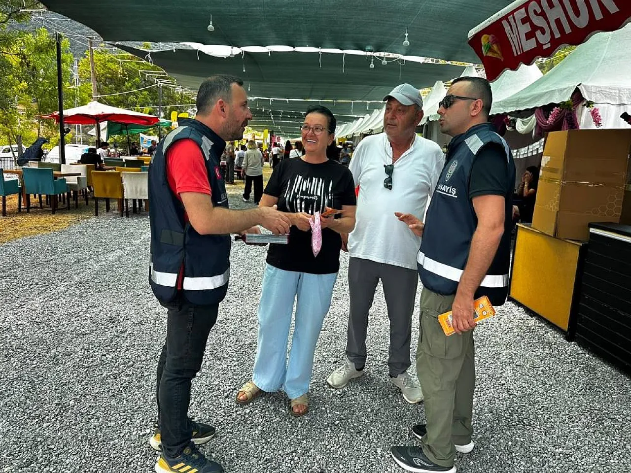 Kapıkaya Festivali'nde vatandaşlara güvenlik bilgilendirmesi