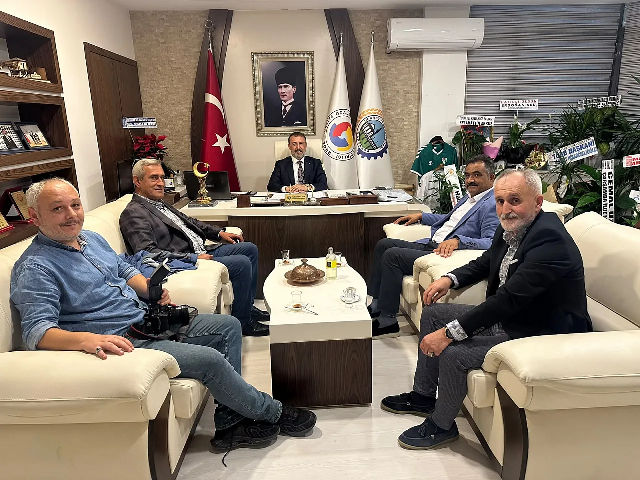 Yeşilırmak Gazeteciler Cemiyeti'nden ÇTSO ve ÇTB'ye ziyaret