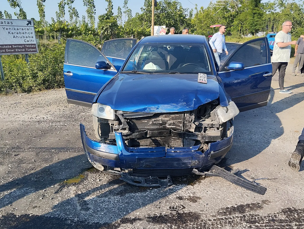 Çarşamba'da hafif ticari araç kanala uçtu