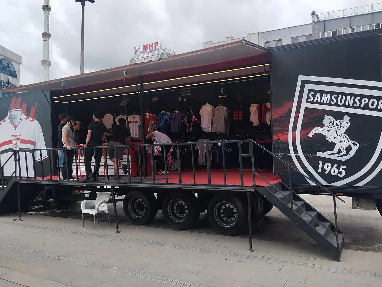 Samsunspor tırı Çarşamba'da