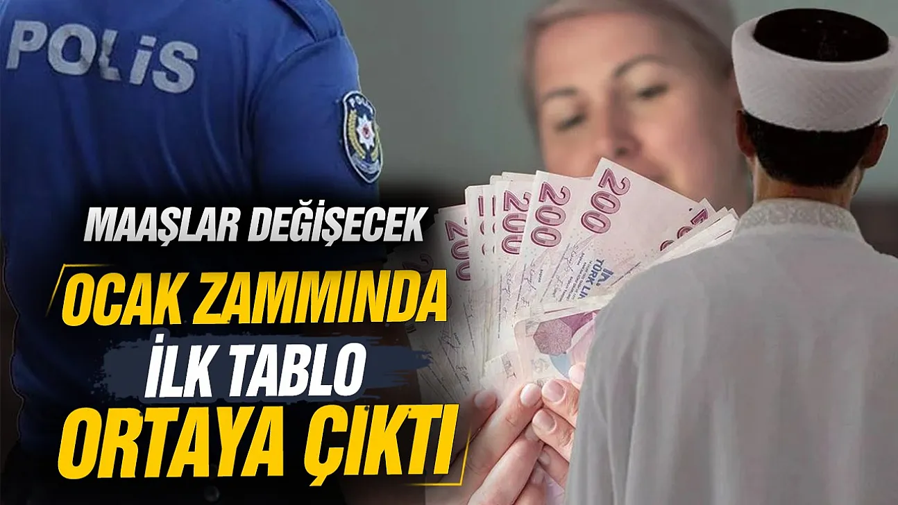 2027 Ocak maaş zamları için ilk tablo ortaya çıktı