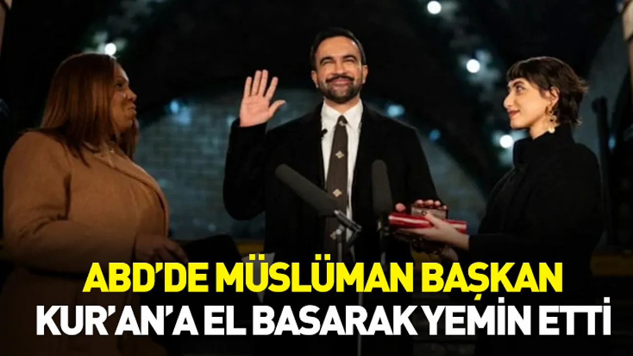 ABD'de Müslüman başkan: Kur'an'a el basarak yemin etti