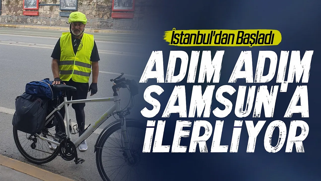 Gurbetçi bisikletçi Metin Mert Samsun yolunda Tosya'ya ulaştı
