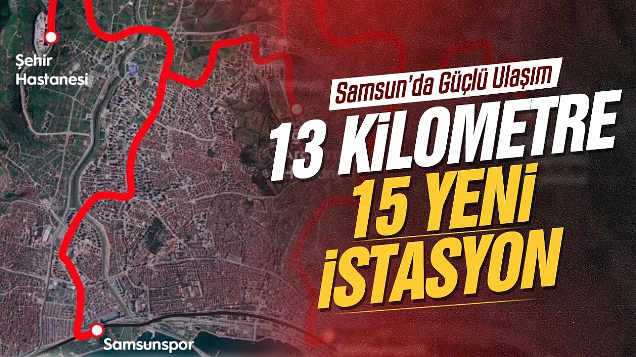 Samsun Şehir Hastanesi tramvay hattında temel atılıyor