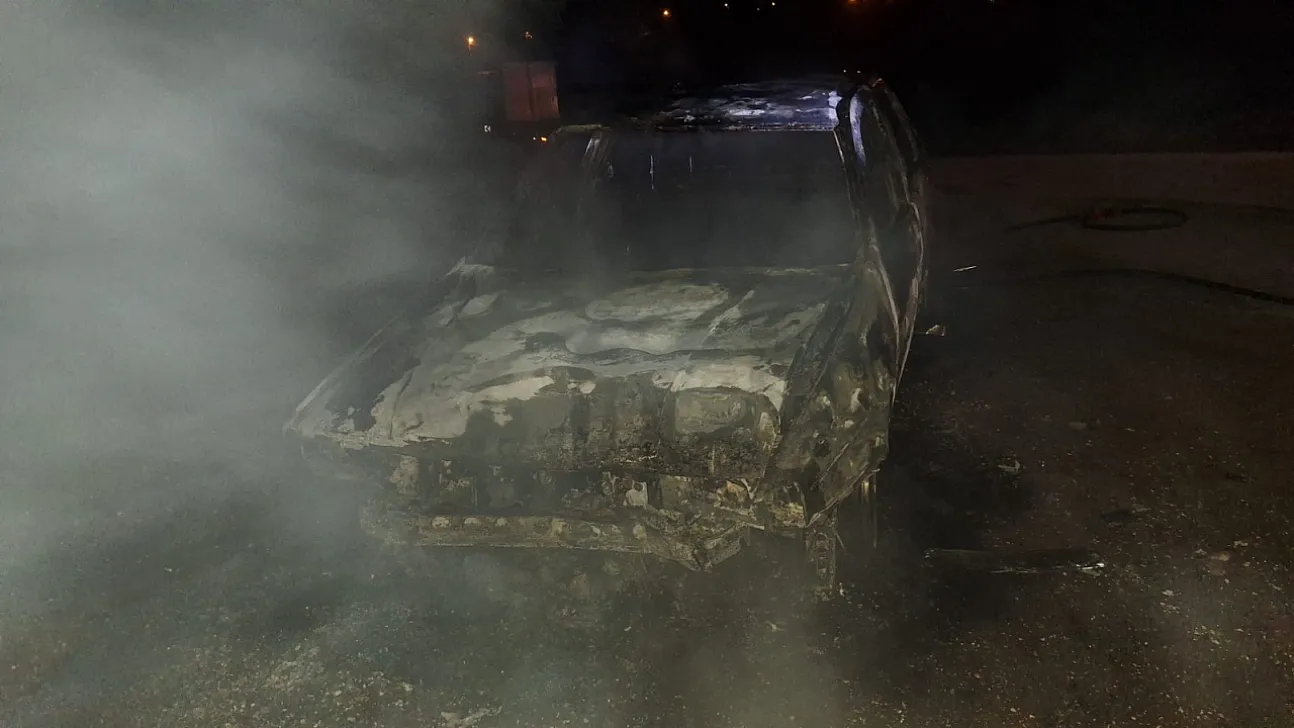 Tokat'ta otomobil alev alev yandı