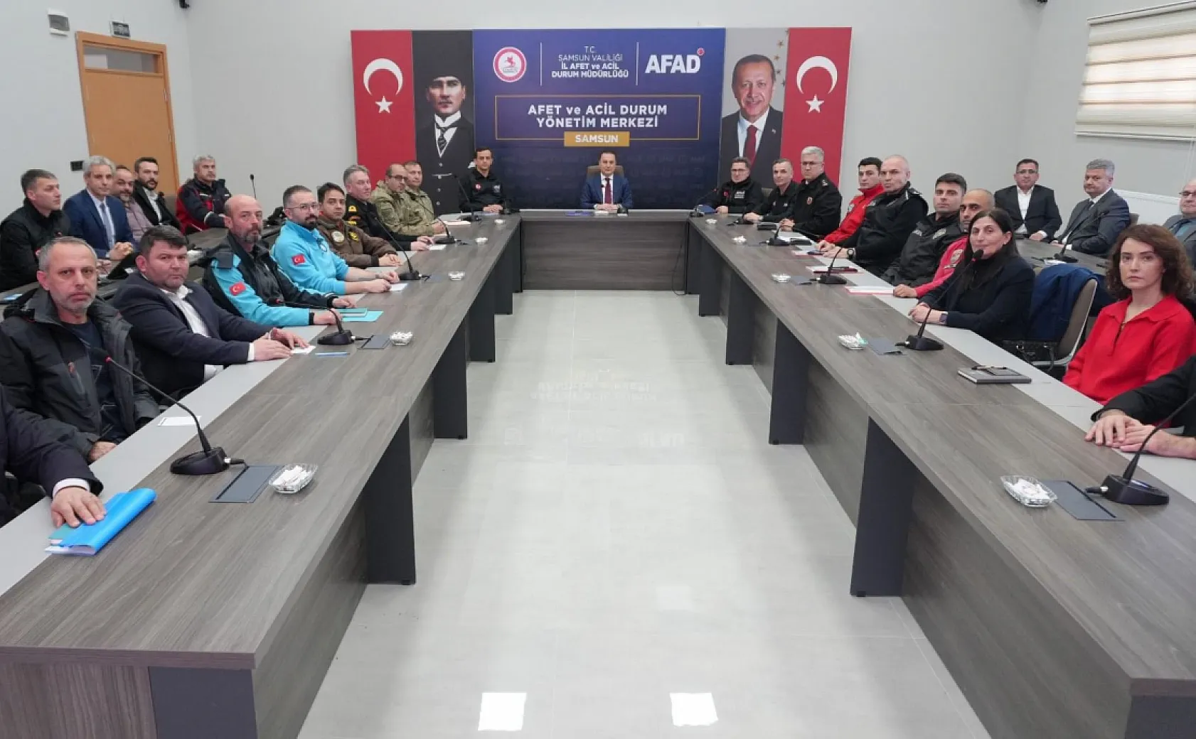 Samsun'da Afetlere karşı kurumlar aynı masada