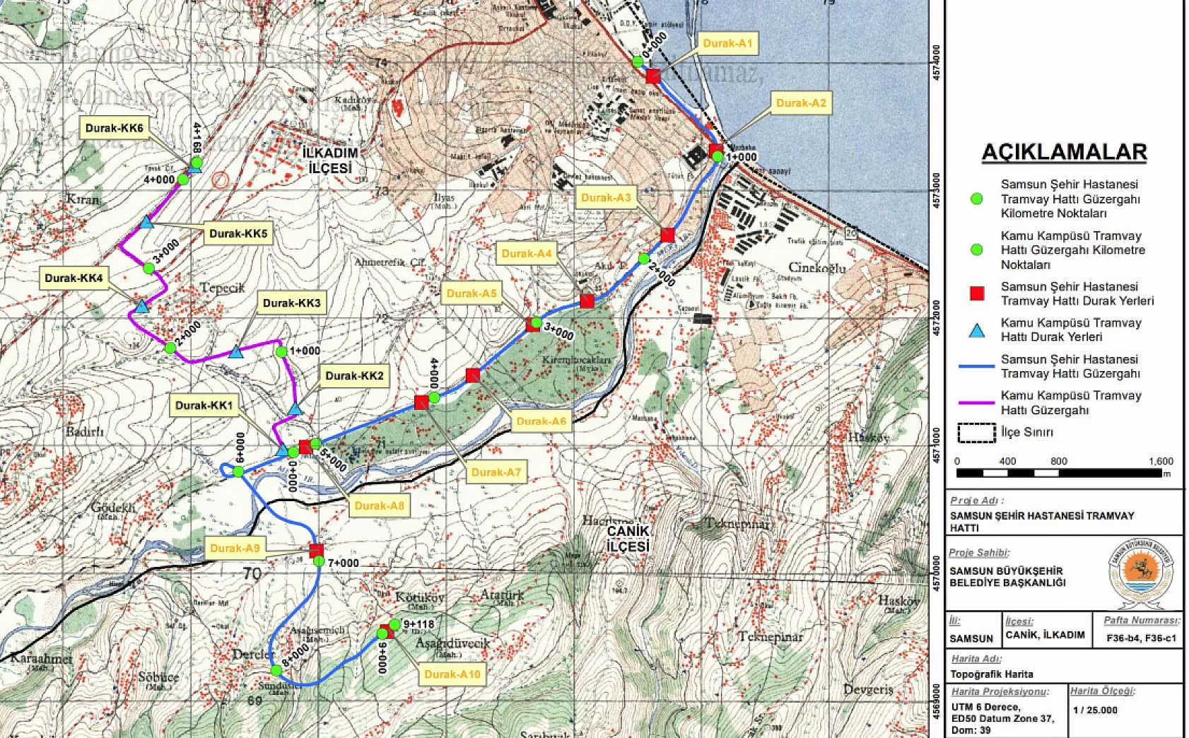 Samsun'da yeni tramvay güzergahı belli oldu: 16 yeni durak geliyor