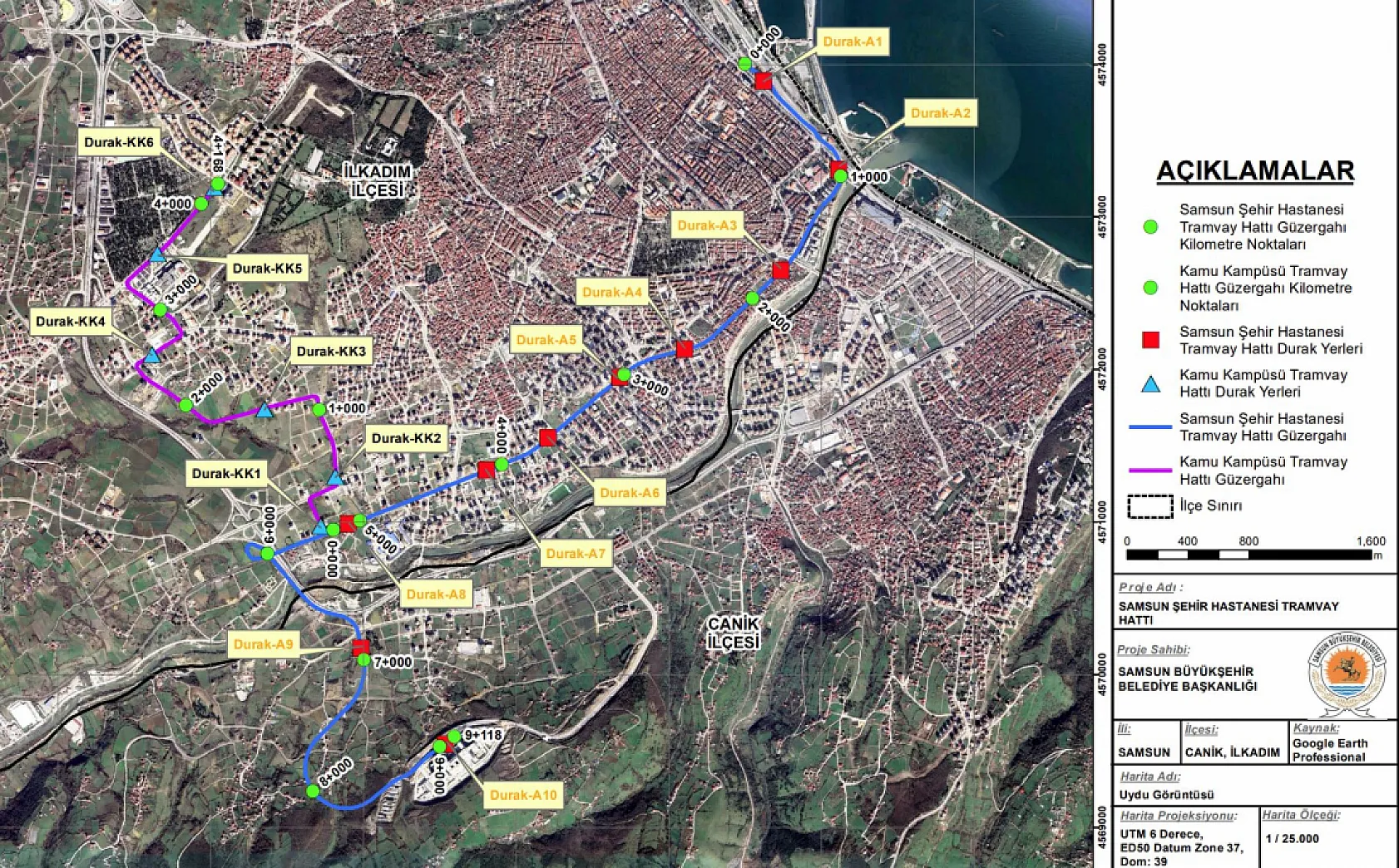 Samsun'da yeni tramvay güzergahı belli oldu: 16 yeni durak geliyor