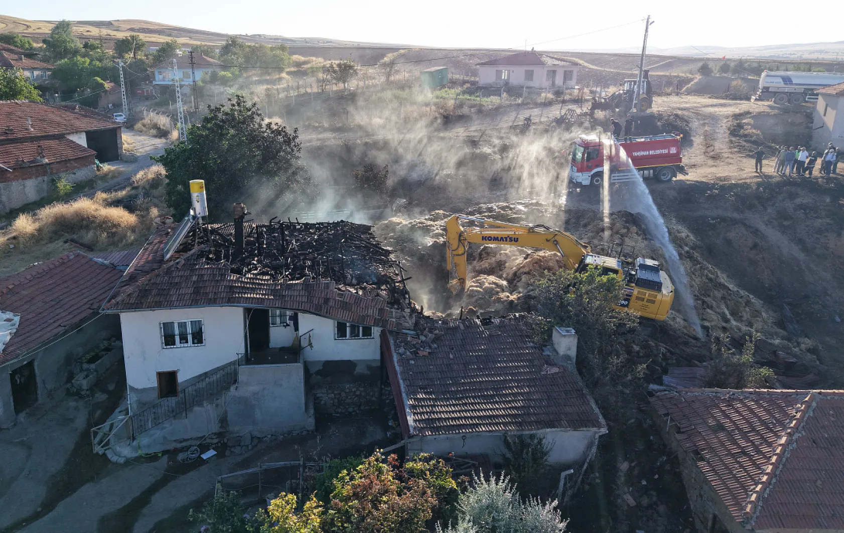 Bin saman balyası ve ev kül oldu, eşini bu sözlerle teselli etti
