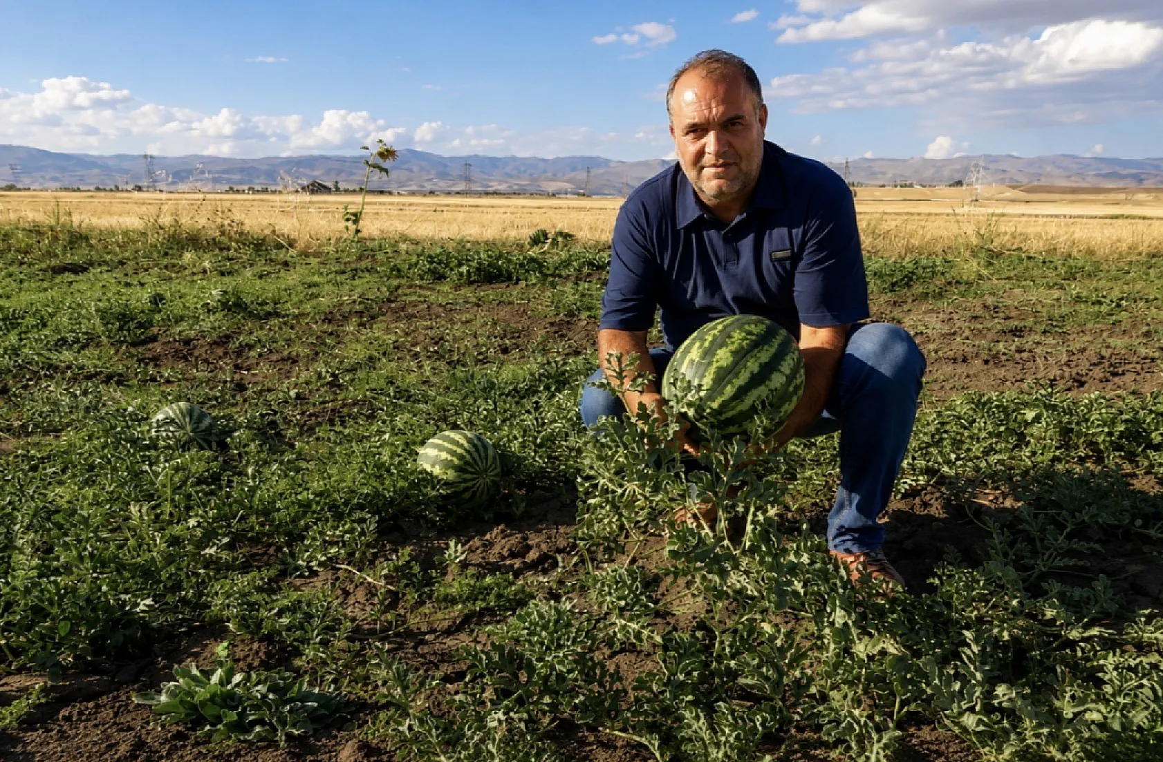 Ağrı'da kavun ve karpuz hasadı başladı