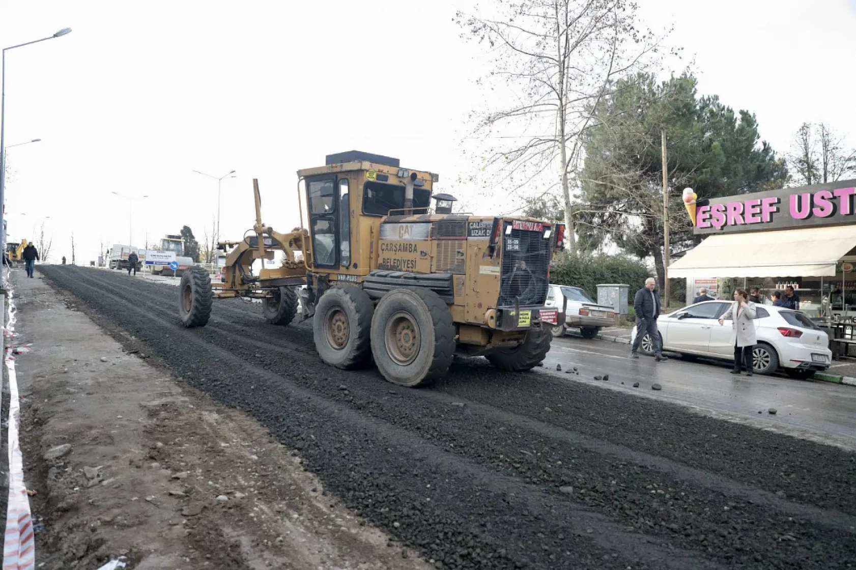 Başkan Hüseyin Dündar Üstyapı Çalışmalarını Yerinde İnceledi