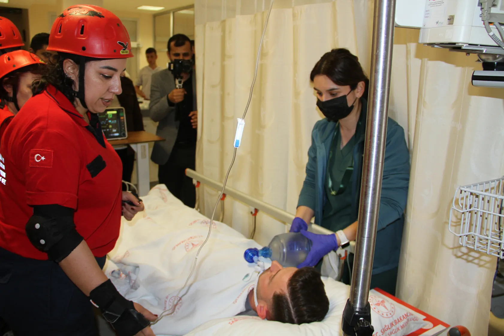 Çarşamba Devlet Hastanesi'nde kapsamlı afet tatbikatı