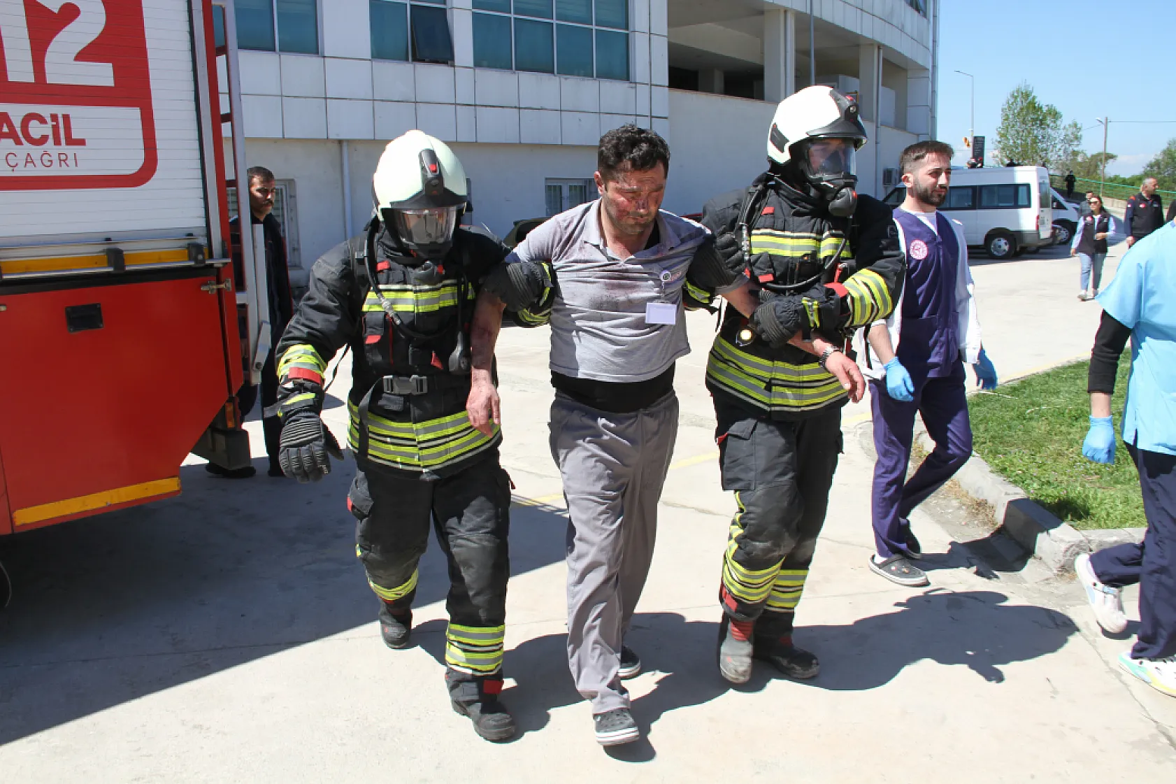 Çarşamba Devlet Hastanesi'nde kapsamlı afet tatbikatı