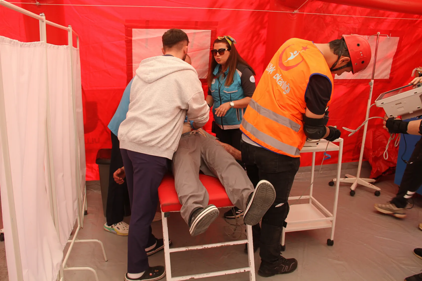 Çarşamba Devlet Hastanesi'nde kapsamlı afet tatbikatı