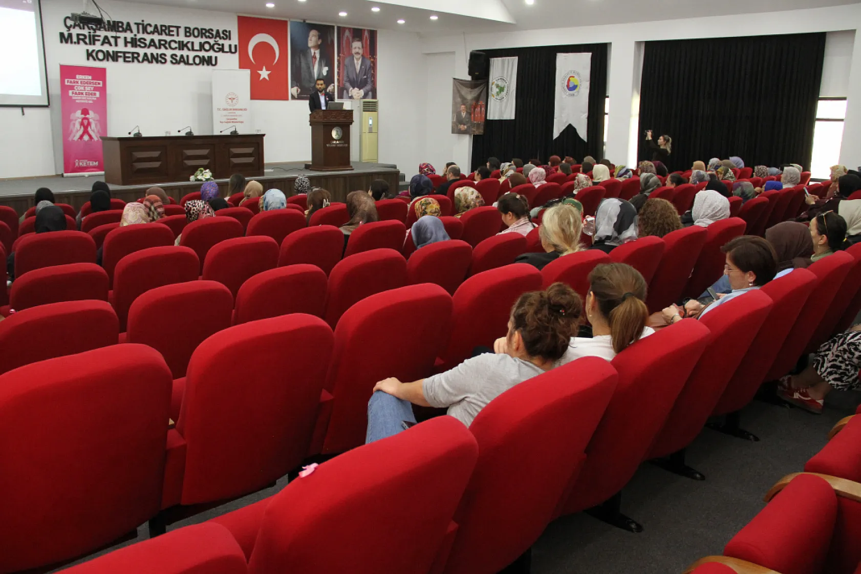 Çarşamba'da meme kanserinde erken teşhisin önemi anlatıldı