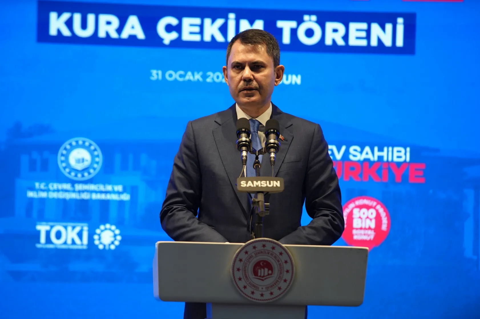 Bakan Kurum Samsun'da kura çekimine katıldı