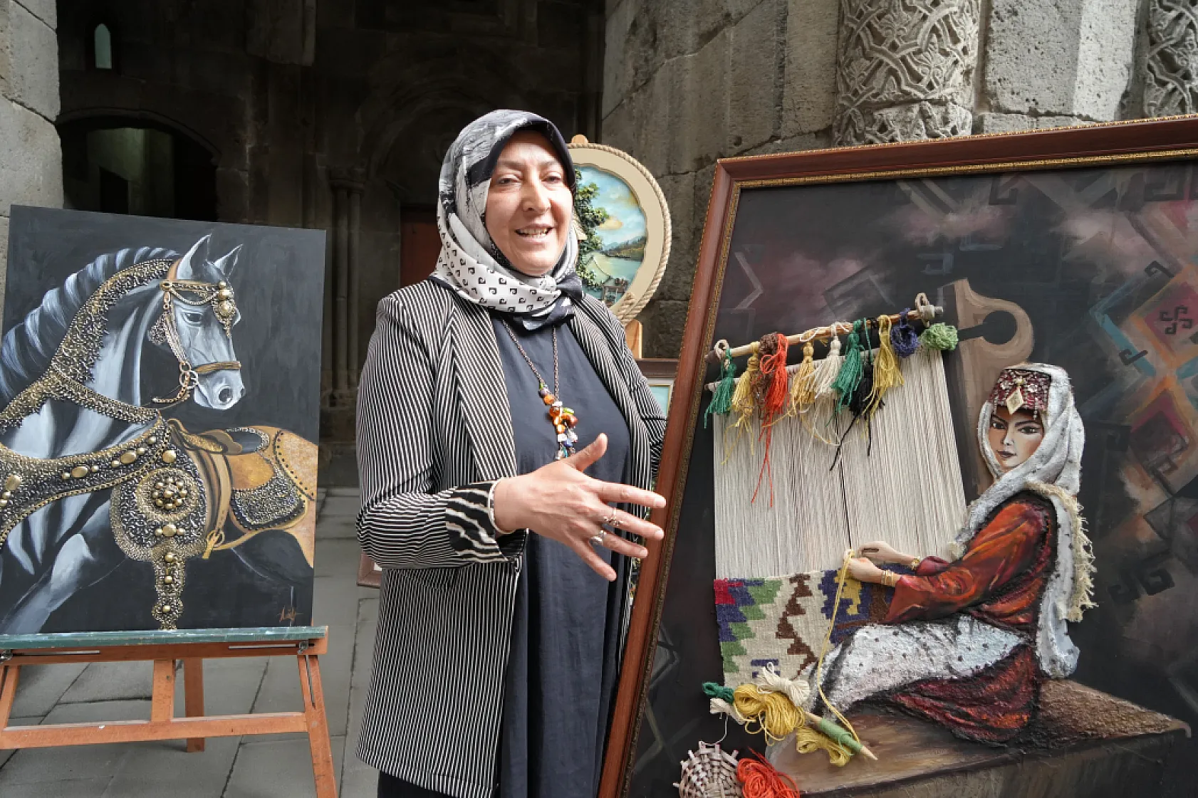 Erzurum'da Çöpe Gidecek Malzemeler Sanat Eserine Dönüşüyor