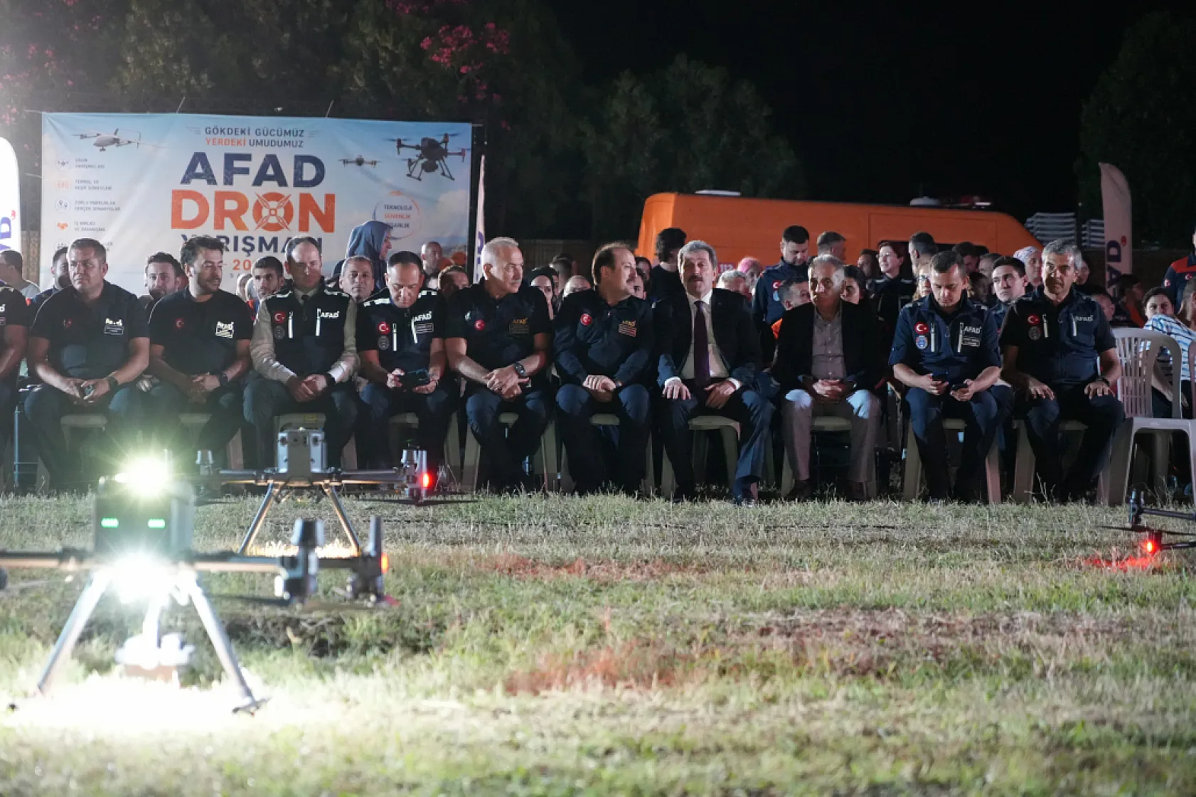Samsun'da 50 dronla gökyüzünde görsel şölen