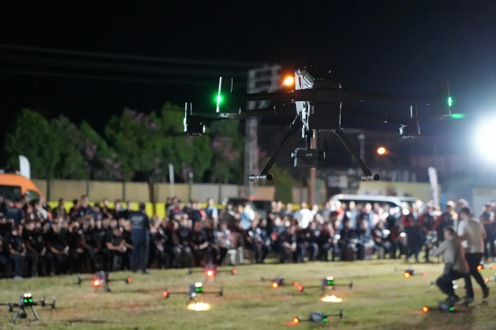 Samsun'da 50 dronla gökyüzünde görsel şölen