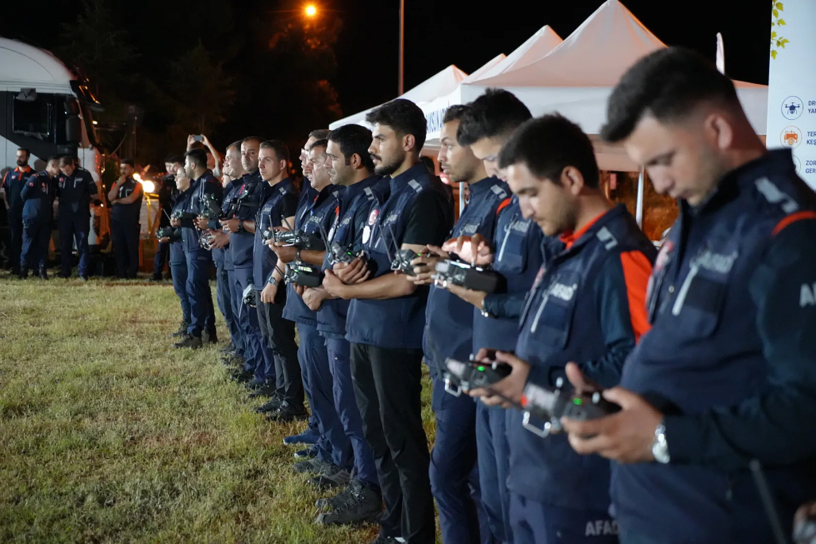 Samsun'da 50 dronla gökyüzünde görsel şölen