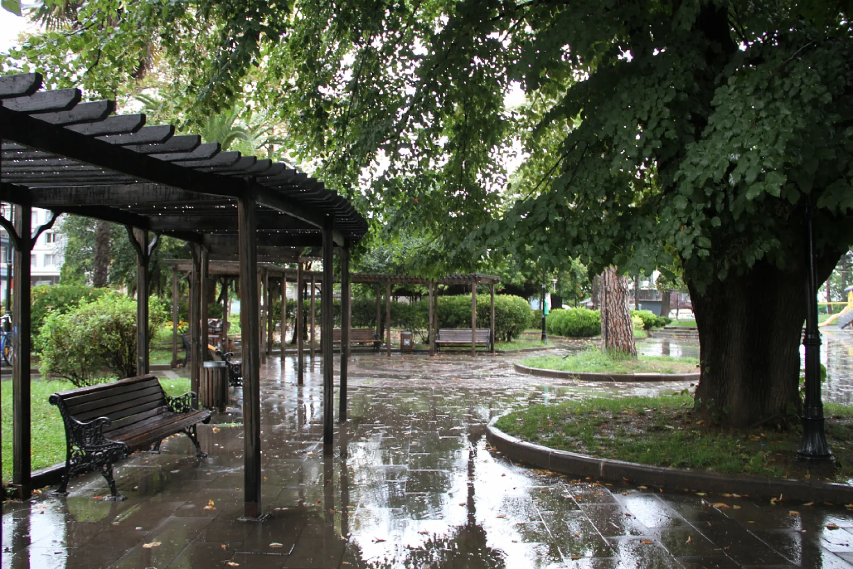 Samsun Çarşamba'da sabah mesaisi yağmurla başladı