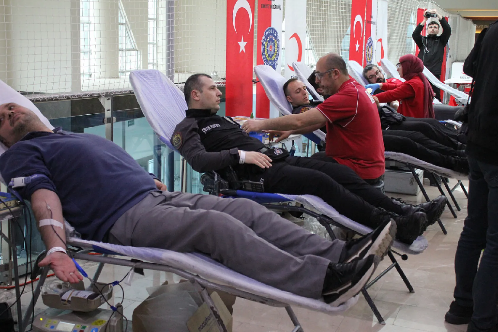 Samsun'da polislerden anlamlı bağış: 181 personel kan verdi