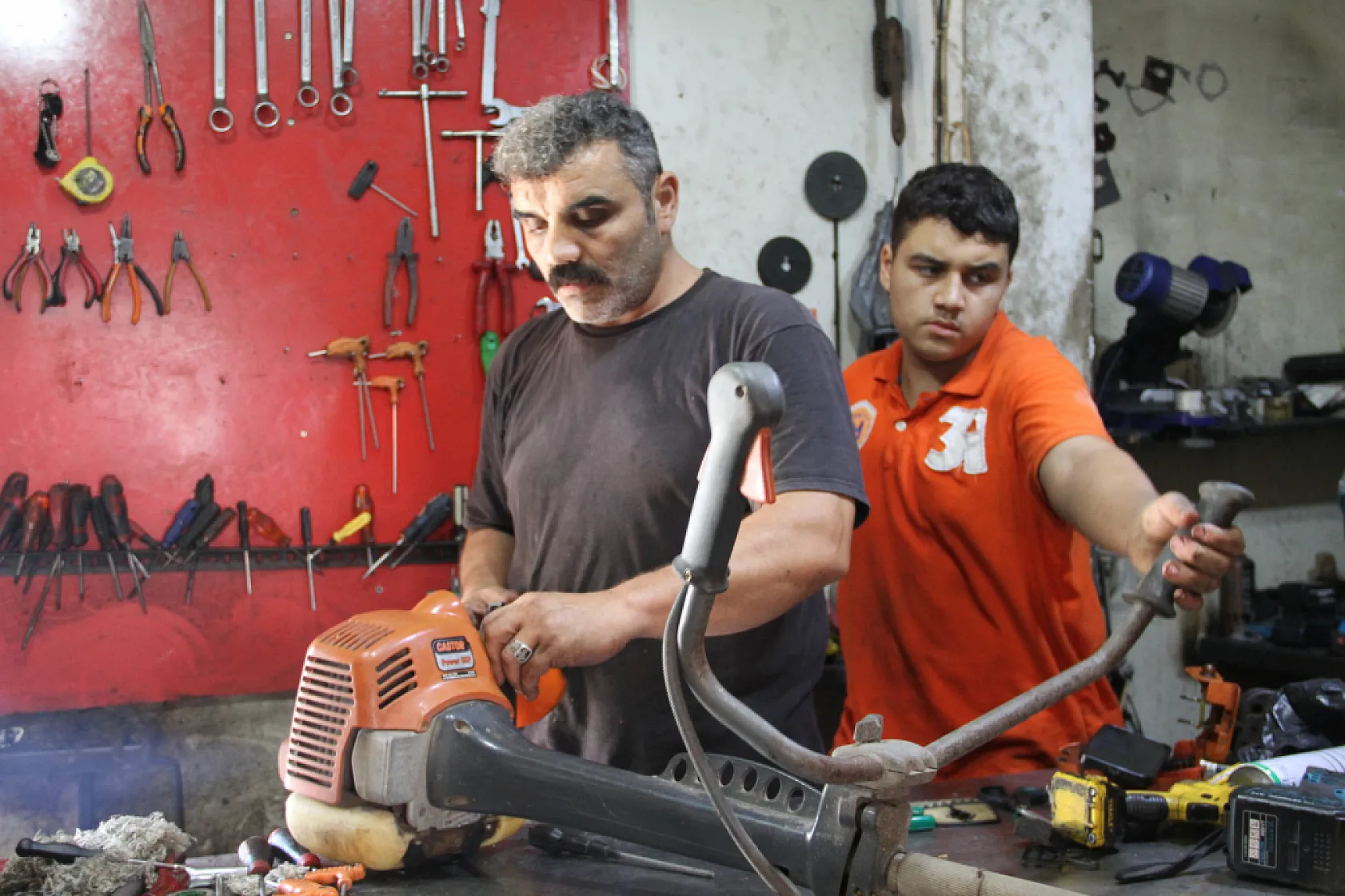 Fındık hasadı öncesi tırpan motorları bakıma giriyor