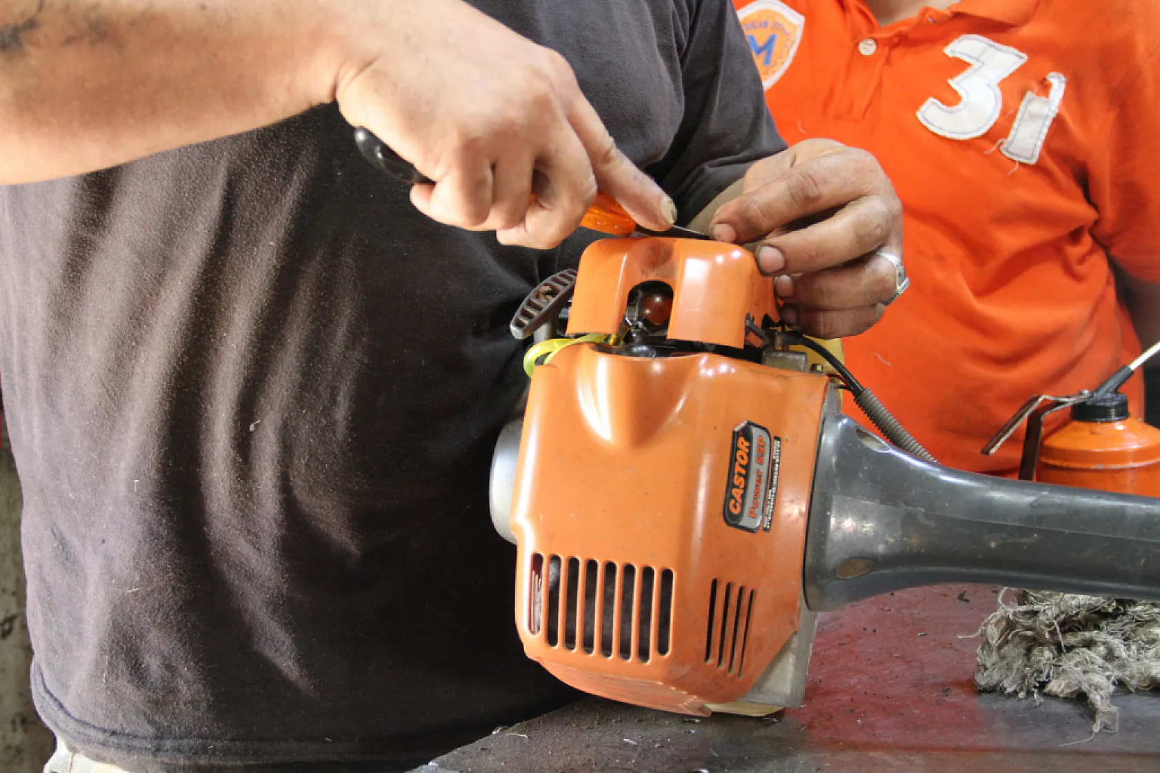 Fındık hasadı öncesi tırpan motorları bakıma giriyor