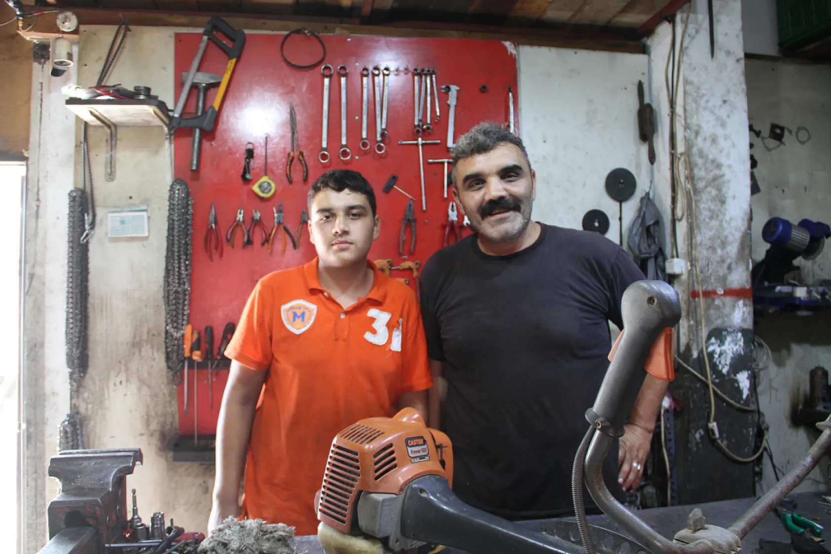 Fındık hasadı öncesi tırpan motorları bakıma giriyor