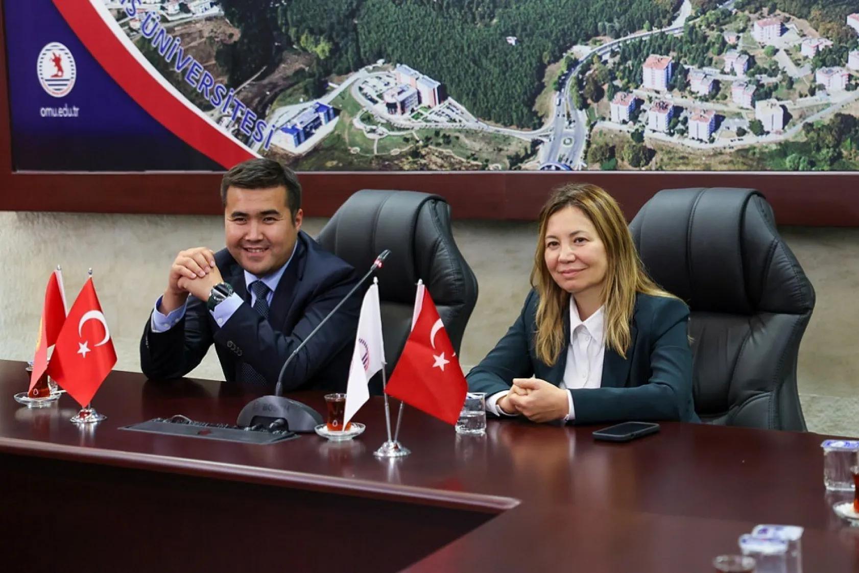 OMÜ'de Kırgız öğrencilerle başkonsolos buluştu