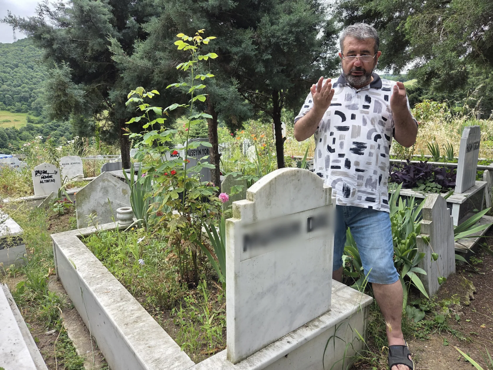 Samsun'da kiracı krizi mezarlığa taşındı