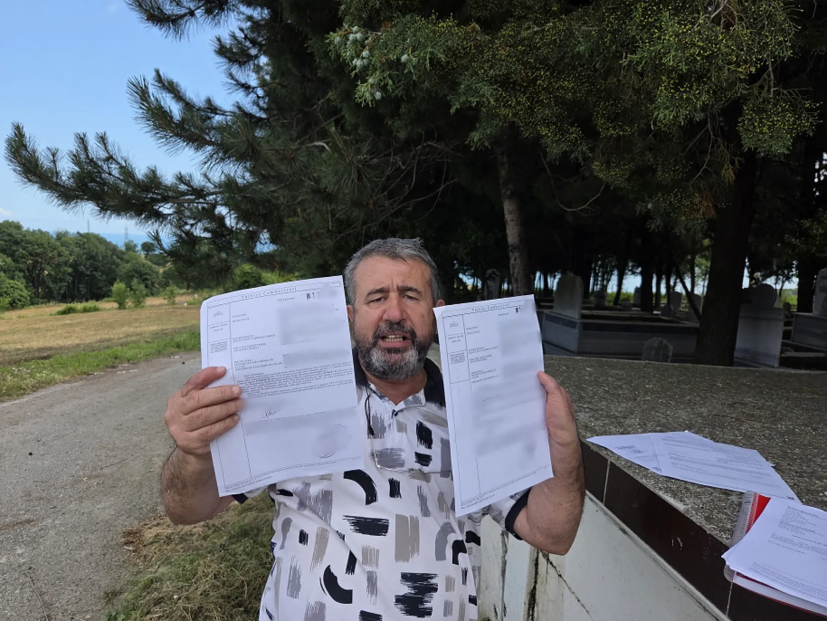 Samsun'da kiracı krizi mezarlığa taşındı