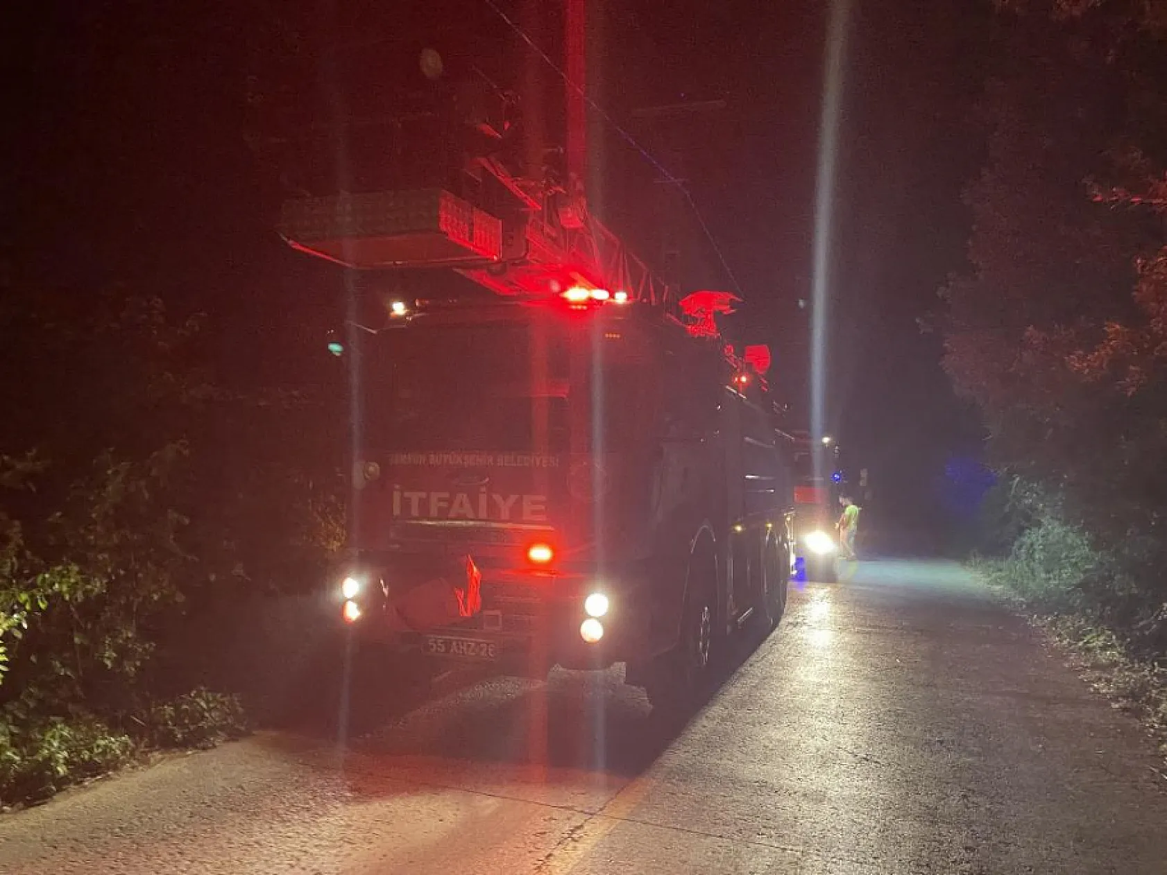 Samsun'da bağ evi olarak kullanılan konteyner küle döndü