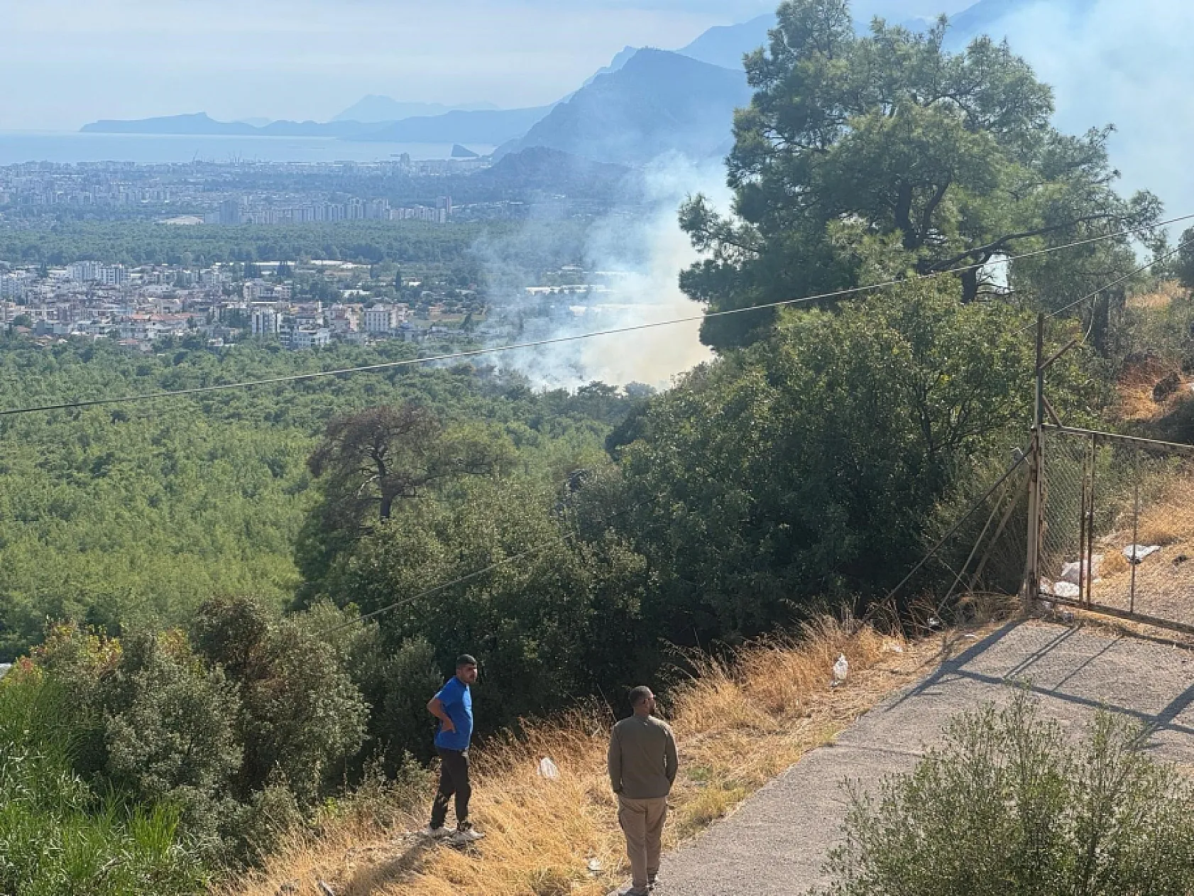 Antalya'da orman yangını paniği