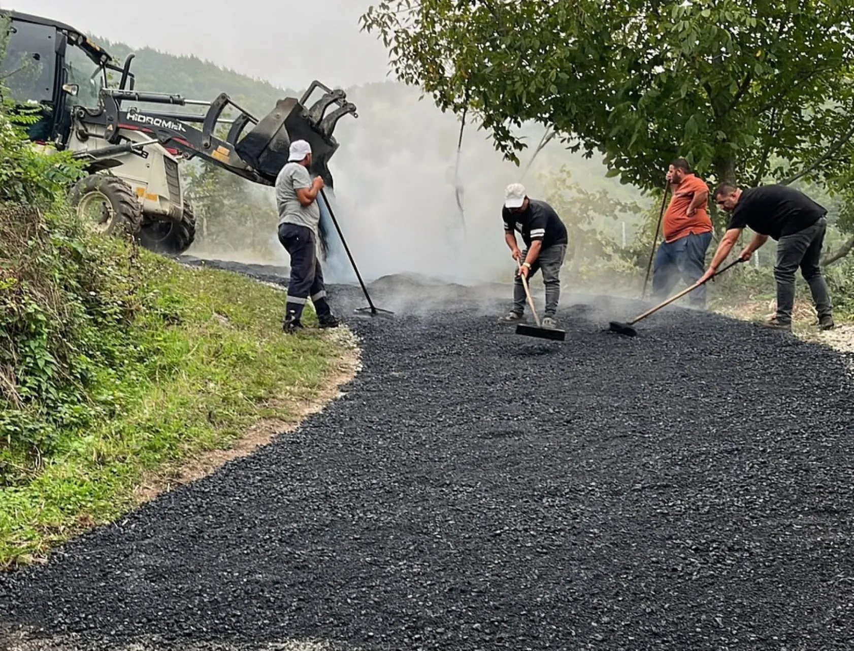 İlkadım'ın kırsalında 71 kilometrelik yol çalışması