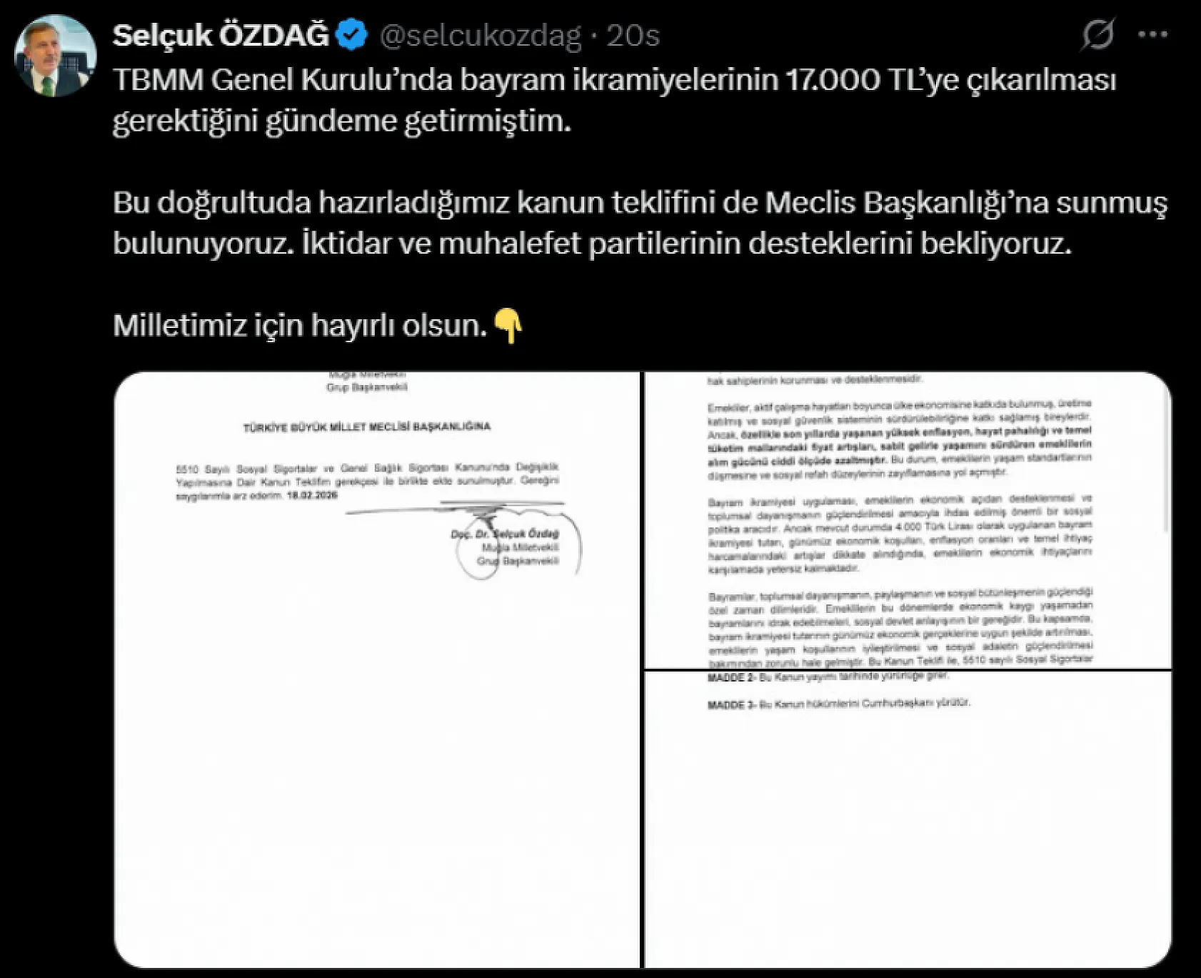 Bayram öncesi sürpriz! Emekli İkramiyesi 17 Bin TL'ye yükseliyor mu?