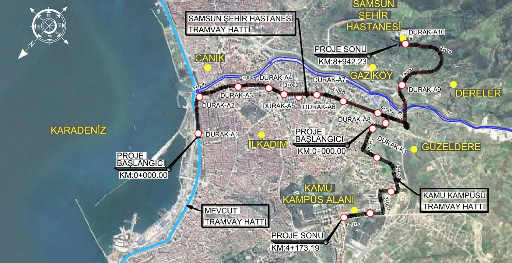 Samsun'da yeni tramvay güzergahı belli oldu: 16 yeni durak geliyor