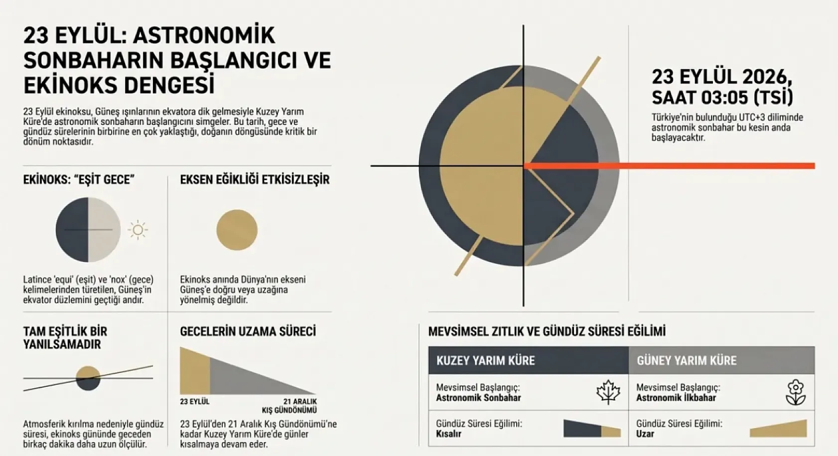 23 Eylül'de sonbahar başlıyor: Gece ve gündüz gerçekten eşit mi?