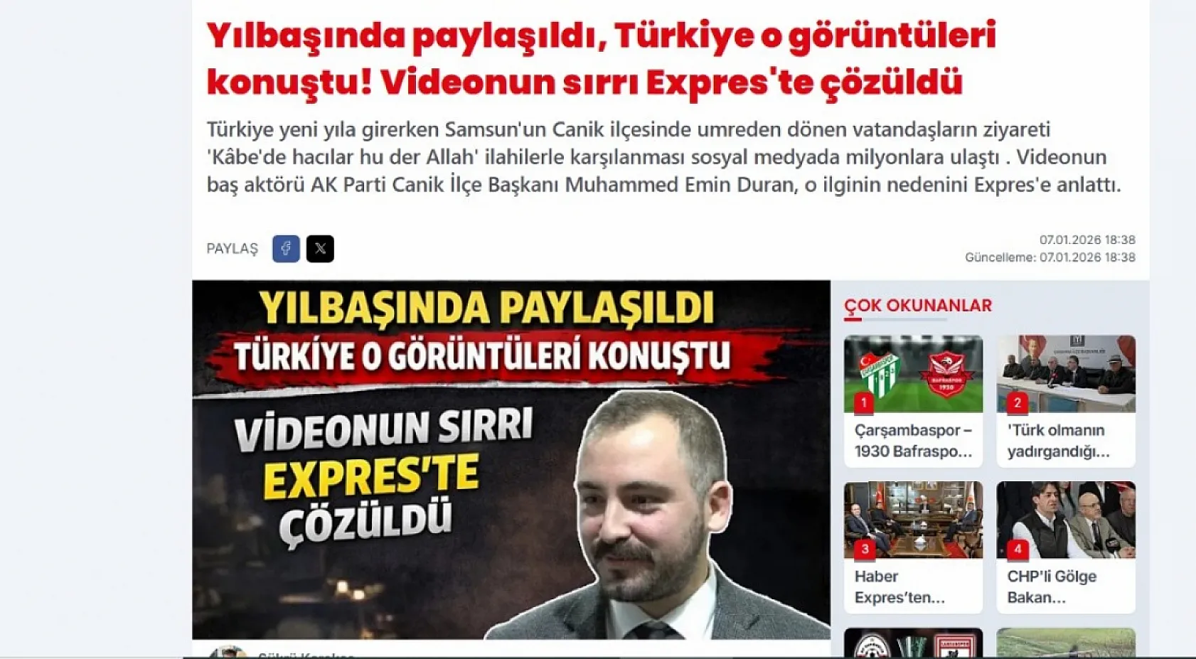 Bir haber ancak bu kadar ses getirir