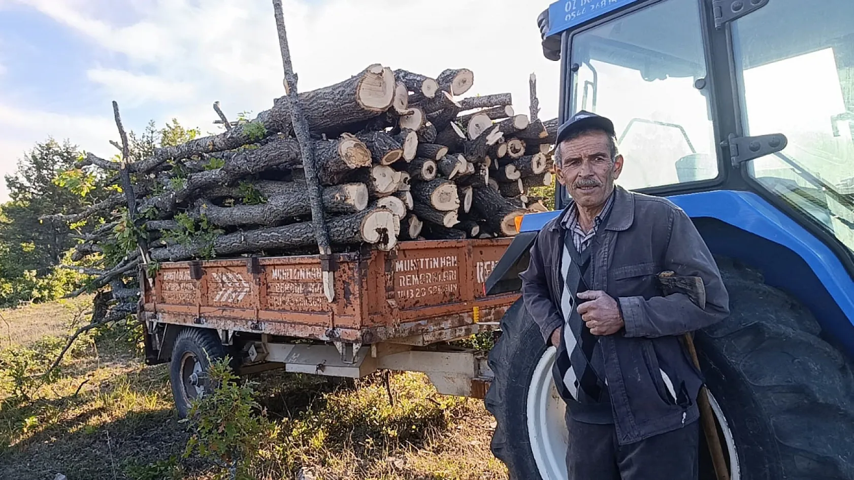 Yozgat'ta kışlık odun mesaisi imece usulü sürüyor