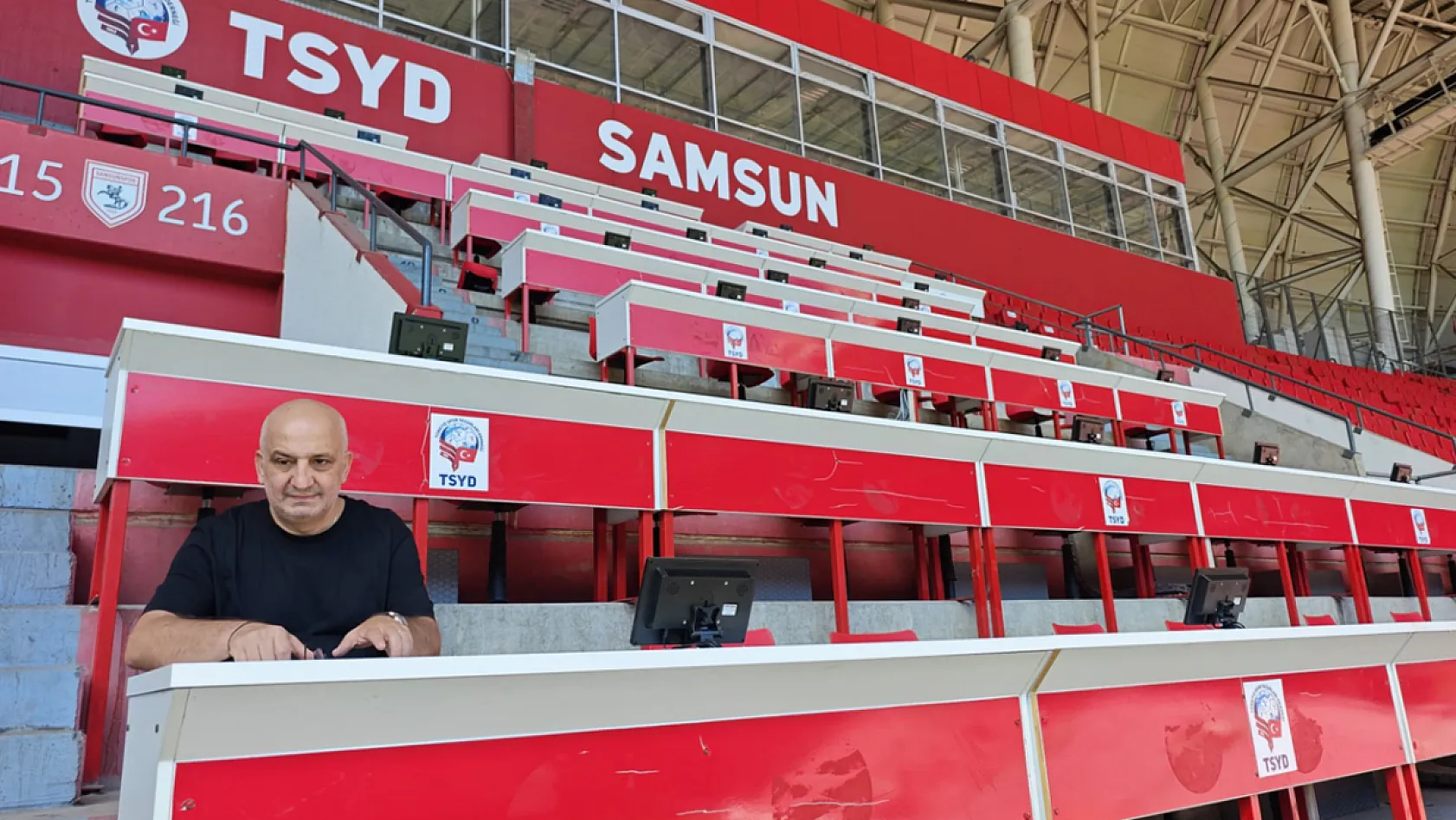 Mehmet Muş'un desteğiyle 19 Mayıs Stadı Basın Tribünü yenilendi