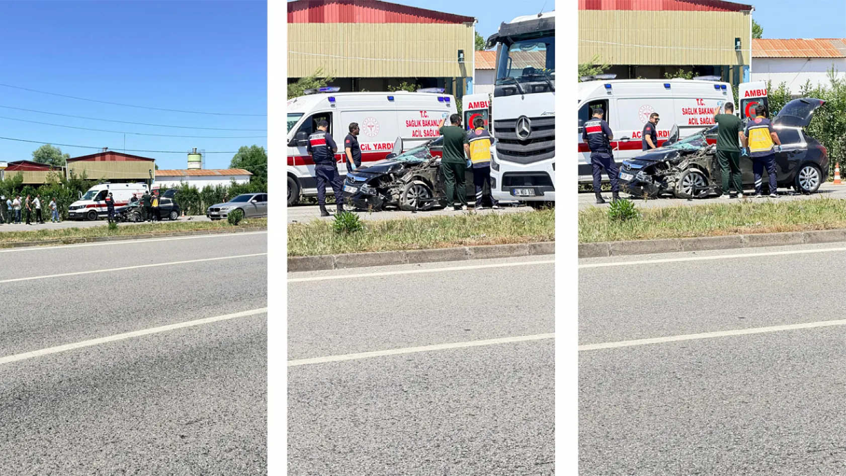 Samsun Çarşamba'da trafik kazası: 1 ağır yaralı