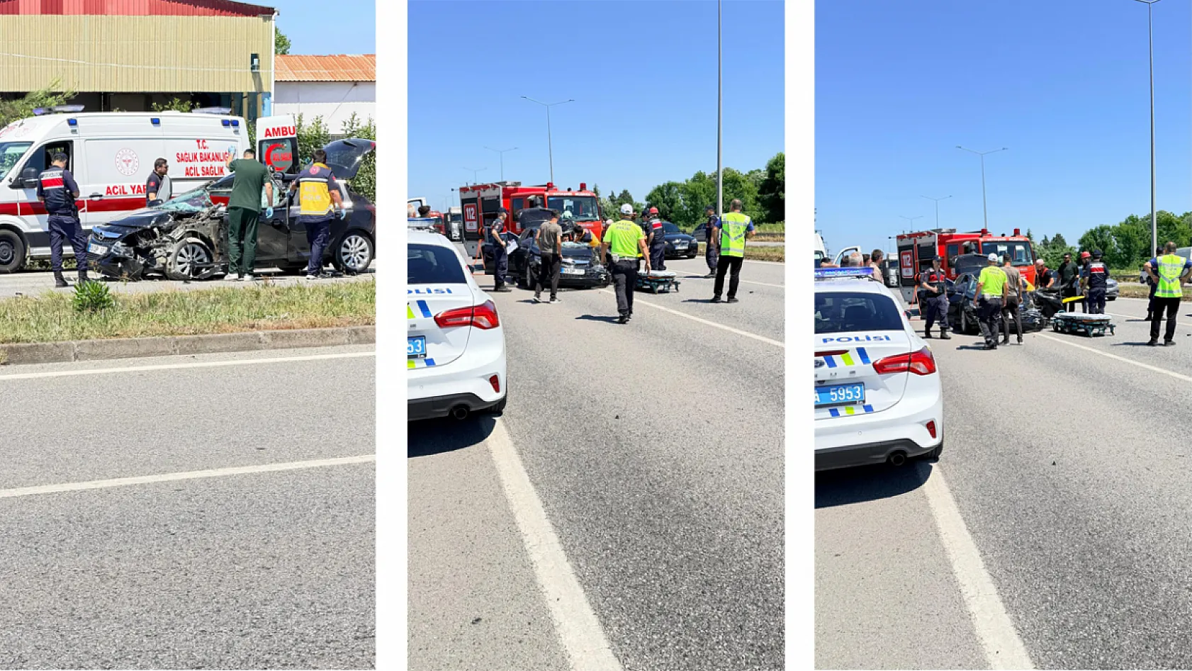 Samsun Çarşamba'da trafik kazası: 1 ağır yaralı