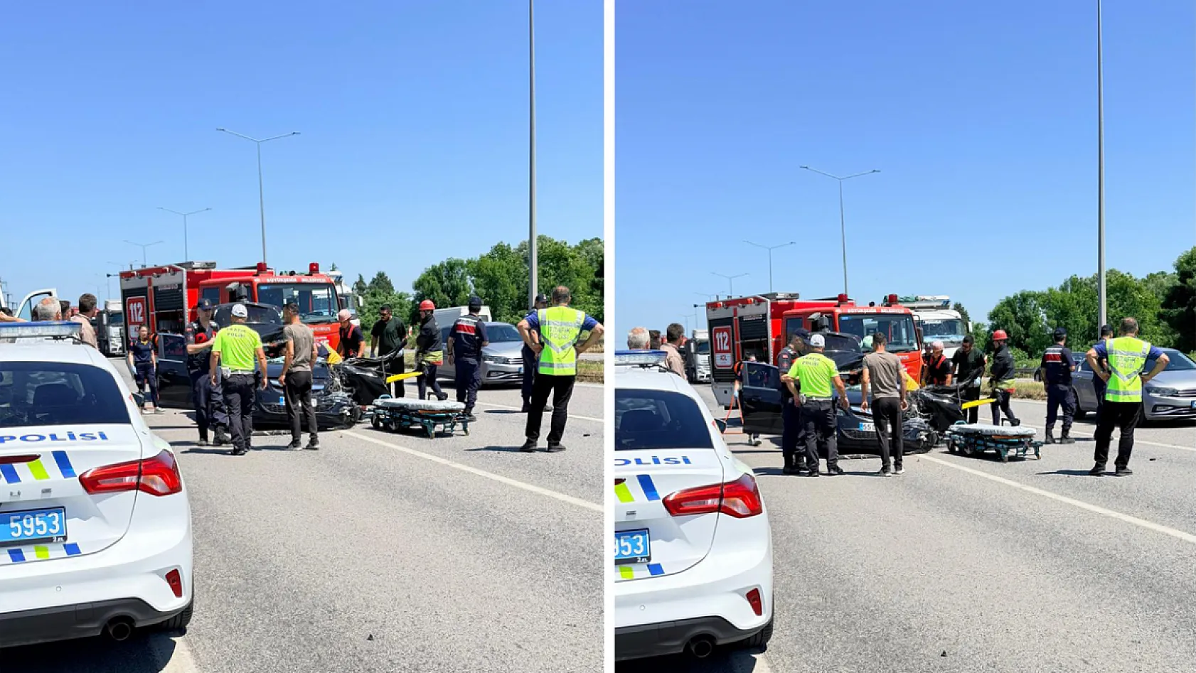 Samsun Çarşamba'da trafik kazası: 1 ağır yaralı