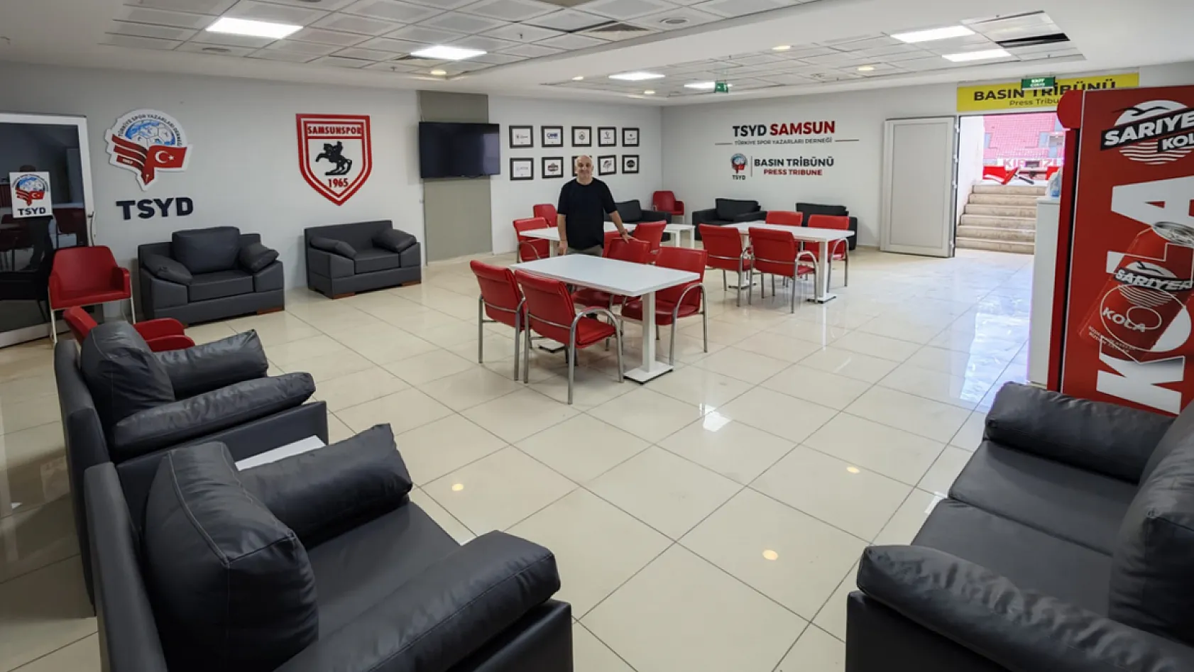 Mehmet Muş'un desteğiyle 19 Mayıs Stadı Basın Tribünü yenilendi