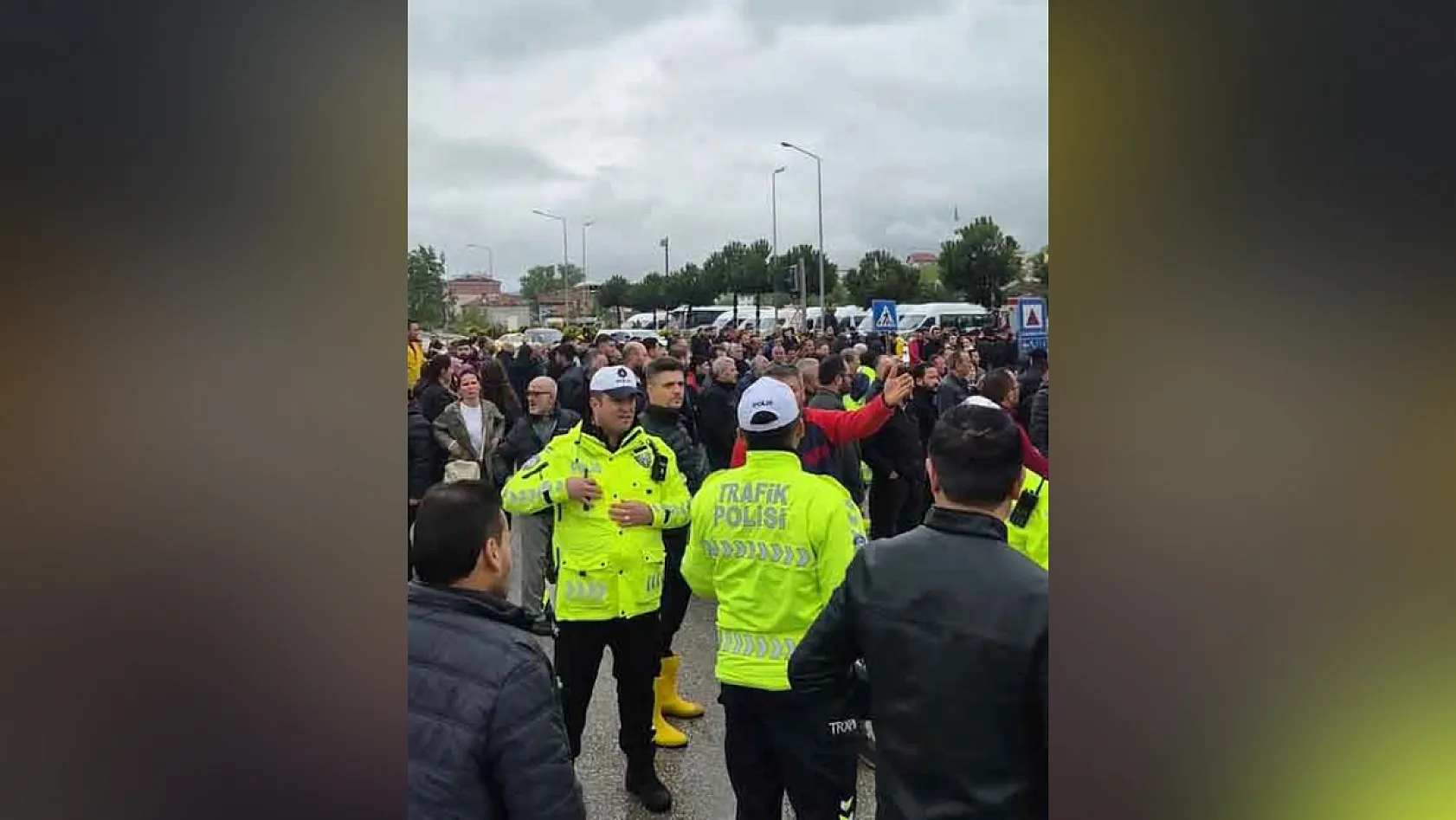 Havza'da vatandaşlar eylem yaptı