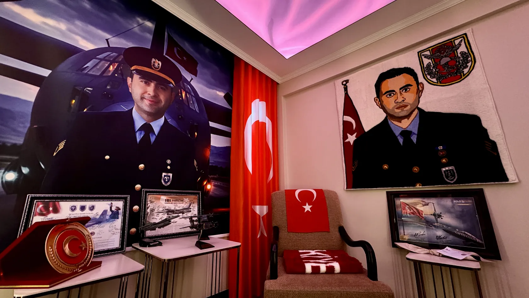 Samsunlu baba Şehit düşen oğlunun dairesini anı evine dönüştürdü